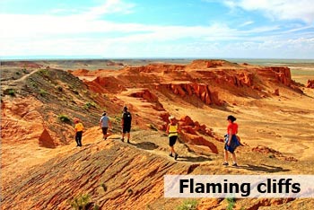 flaming-cliffs Cliffs in Gobi Desert